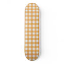 Orange Plaid Skateboard by HollyDayDesigns Orange Plaid Skateboard
