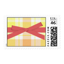 Orange Plaid Stamp