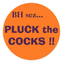 orange pluck - Customized Round Sticker