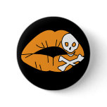 Orange Poison Lips Button