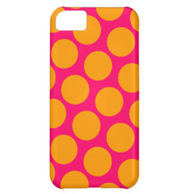Orange Polka Dot Case-Mate Case iPhone 5C Cover