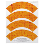 Orange Polka Dot Designer Cupcake Wrappers on Letterhead Template