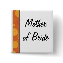 Orange Polka Dots Name Tags buttons