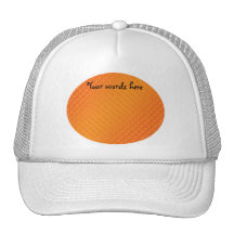 Orange polka dots on orange background trucker hats