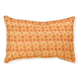 Orange Polka Dots Small Dog Bed