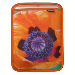 Orange Poppy Flower iPad Sleeve