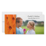 Orange Poppy Save the Date Picture Card