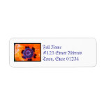 Orange Poppy Up Close Custom Return Address Labels