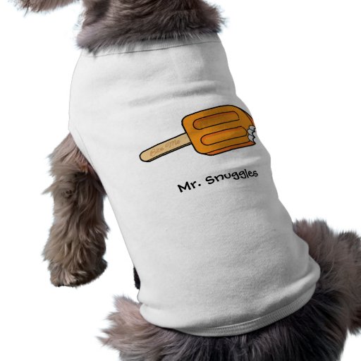 Orange Popsicle Bite Me (CUSTOMIZABLE) Dog T-shirt