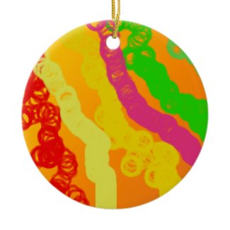 orange powerful ceramic ornament