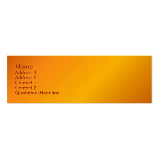 Orange Profile Card Business Card Templates