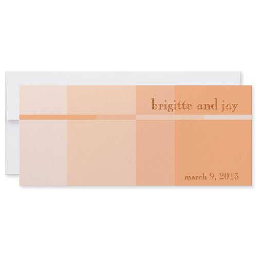 Orange Progression Modern Wedding Invitation invitation