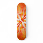 Orange Psychedelic Spirals: Skateboard