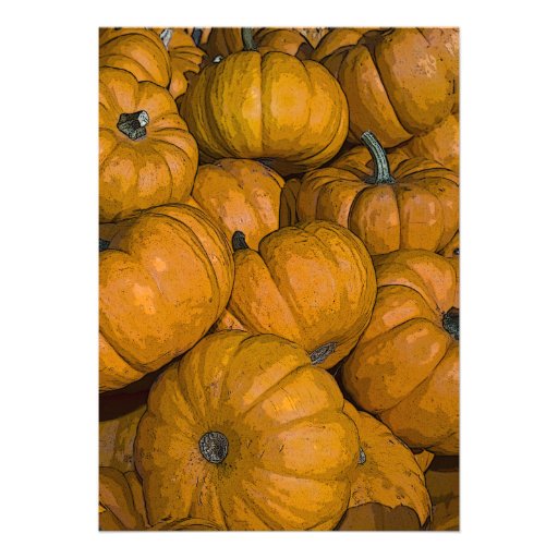 Orange Pumpkins Baby Shower Invitation