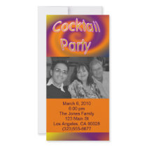 orange purple cocktail party photo cards by DonnaGraysonAbstract orange purple cocktail party photo cards