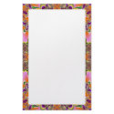 orange purple green stationery