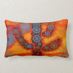 Orange Purple Southwestern Saguaro Cactus Mosaic Pillows