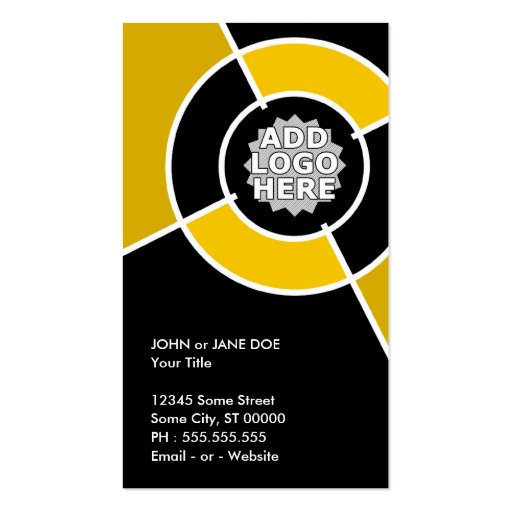 orange QR code and logo target Business Card Templates (back side)