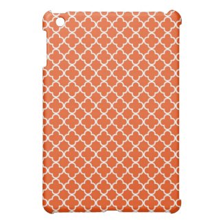 Orange Quatrefoil Clover Pattern Case For The iPad Mini