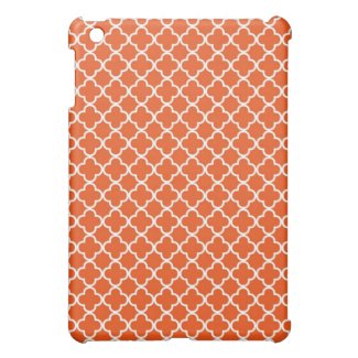 Orange Quatrefoil Clover Pattern Case For The iPad Mini
