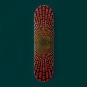 Orange Radial Design: Skateboard