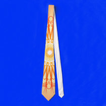 Orange Radial Pattern: Vector Drawing: Tie