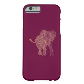 Orange/Raspberry Elephant iPhone 6 case