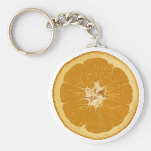 orange. realistic. key chain