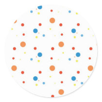 Orange Red and Blue Polka Dots stickers by fantasian_angel Orange Red and Blue Polka Dots stickers