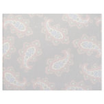 Orange Red and white paisley with blue flowers on Personalized Letterhead