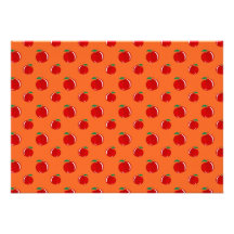 Orange red apple pattern announcements