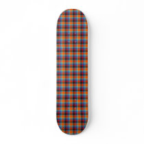 Orange Red Blue Black Plaid skateboards