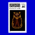 Orange-Red Cat postage