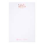 Orange Red Floral Dot Wedding Stationery