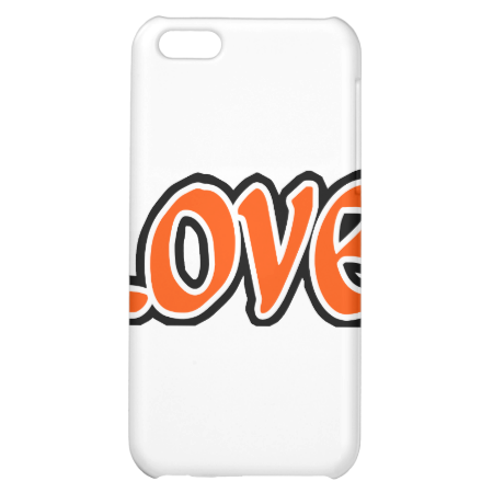 Orange-Red Love iPhone 5C Cases