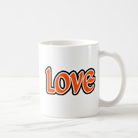Orange-Red Love Mug
