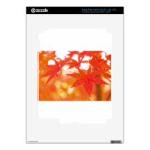 Orange Red Maple Leaves Skins For iPad 3