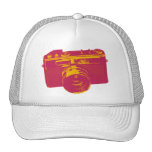Orange & Red Retro Camera Design Trucker Hat