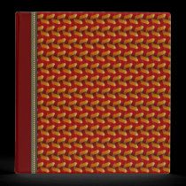 Orange Red Unique Pattern Art Album Binder binders