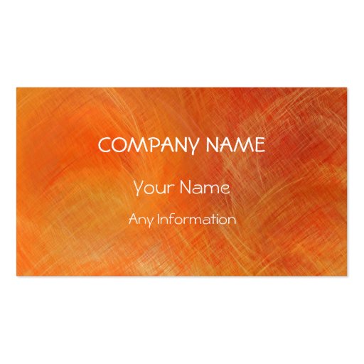 Orange Retro Abstract Painting 12 Business Card Template