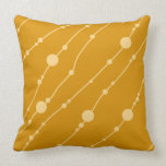 Orange Retro Beads Throw Pillow pillows