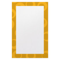 Orange retro pattern. customized stationery