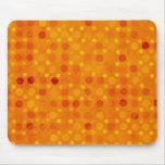 Orange Retro Polka Dots Mousepads