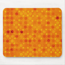 Orange Retro Polka Dots Mousepads