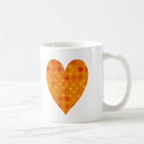 Orange Retro Polka Dots Mugs