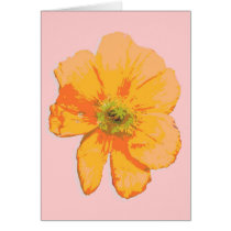 Orange Retro/ PopArt Flower Cards