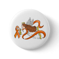 "Orange Ribbon" Awareness Angel Button