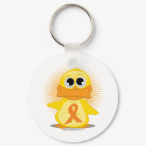 Orange Ribbon Duck keychains by fightcancertees Orange Ribbon Duck keychains