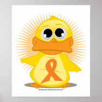 Orange Ribbon Duck Print