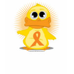 Orange Ribbon Duck t-shirts